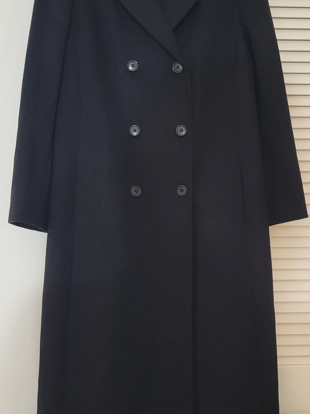 Jones New York Black Double-Breasted Wool Blend Coat Size 12 - Picture 1 of 7